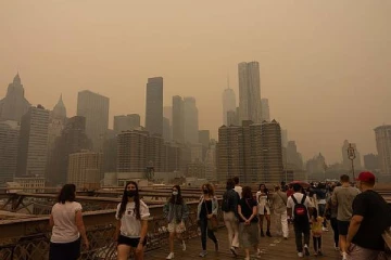 கனடாவில் பற்றியெரியும் காட்டுத்தீ... புகைமூட்டத்தில் அமிழ்ந்த நியூயார்க்: அனைத்து விமான சேவைகளும் ரத்து