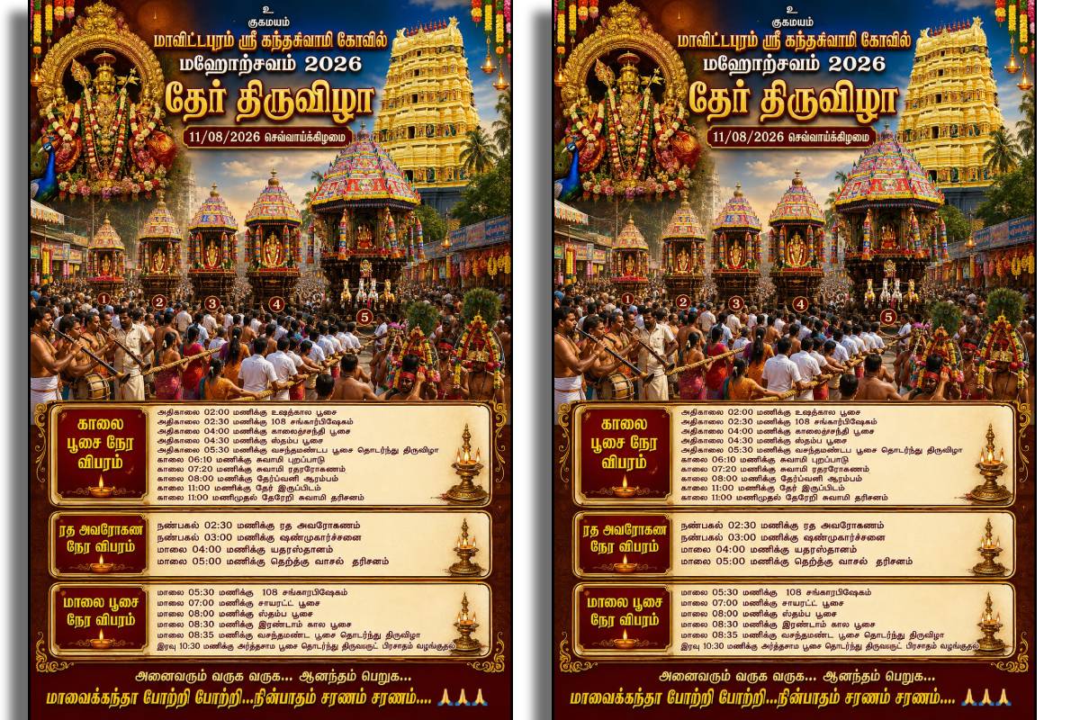 மாவிட்டபுரம் கந்தசுவாமி கோயில் வருடாந்த மகோற்சவப் பெருவிழா : சப்பரத் திருவிழா இன்று | Maviddapuram Kandaswamy Temple Annual Festival