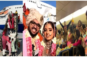 நடுவானில் மகளின் திருமணத்தை நடத்திய கோடீஸ்வரர் - வைரலாகும் வீடியோ!