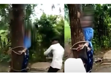 மரத்தில் இளம்பெண்ணை கட்டி வைத்து அடித்த கும்பல்! பின்னணி என்ன? அதிர்ச்சி வீடியோ