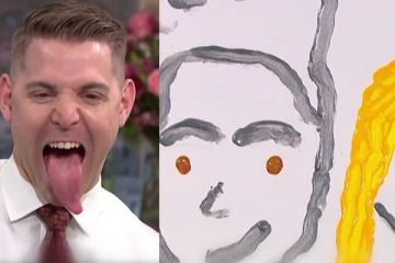 நாக்கினால் ஓவியம் வரைந்து சாதனை செய்த இளைஞர்