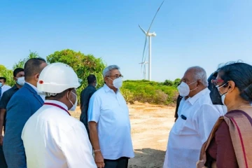 மன்னாரிலுள்ள காற்றாலை மின் உற்பத்தி நிலையத்திற்கு ஜனாதிபதி திடீர் விஜயம்(Video)