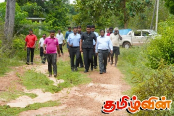 கிளிநொச்சியில் நீர்ப்பாசனத் திட்டங்களை நேரில் பார்வையிட்ட ஆளுநர்