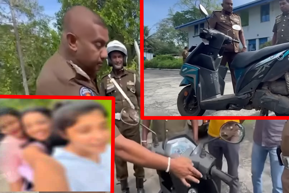 ஒரே பைக்கில் தலைக்கவசம் அணியாமல் சீன் காட்டிய 3 யுவதிகள்; ஆப்பு வைத்த பொலிஸார் | Omen Traveling On A Motorcycle Without Helmets
