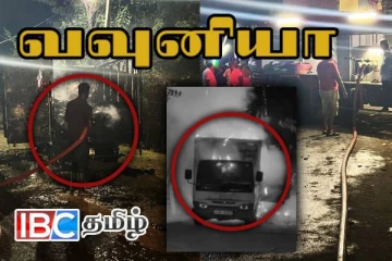 சப்பறத் திருவிழாவுக்கு பட்டாசுடன் வந்த வாகனம் தீயில் எரிந்து நாசம்