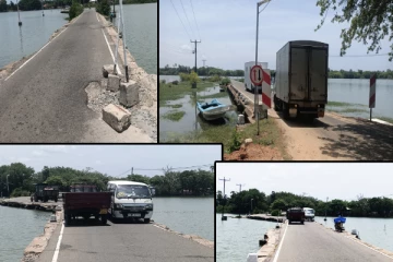 வட்டுவாகல் பாலத்தில் வீதி சமிஞ்சை இன்மையால் பயணிகள் அவதி(Video)