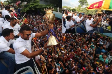 கொழும்பில் கோப்பையுடன் வலம் வந்த இலங்கை வீரர்கள்! வெற்றியை கொண்டாடிய ரசிகர்கள்