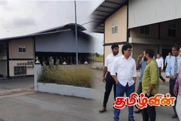 யாழ். மட்டுவில் பகுதியில் உள்ள பொருளாதார மத்திய நிலையத்தை பார்வையிட்ட வசந்த சமரசிங்க