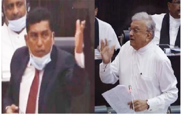 நாடாளுமன்றத்திற்கு பொருந்தாத வார்த்தைகள்! ஜோன்ஸ்டன் - கிரியெல்ல வாக்குவாதத்தால் சபையில் அமளி