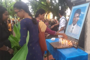 சிறிலங்கா இராணுவத்தால் படுகொலை செய்யப்பட்ட பல்கலை மாணவன் புருசோத்தமனின் நினைவேந்தல்!