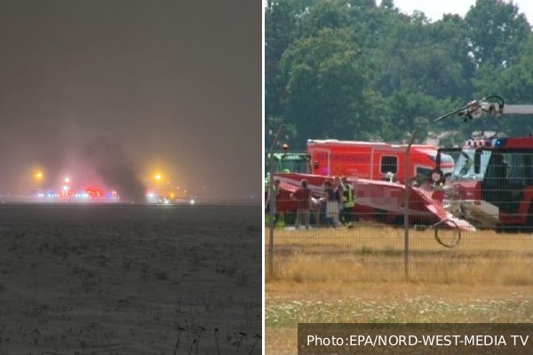 அமெரிக்காவின் விமான விபத்து: குவிந்த மீட்பு படையினர்: ஓடுபாதை தற்காலிகமாக மூடல் | Flight Accident In Maine Bangor Airport