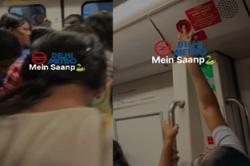 டெல்லி மெட்ரோ பெண்கள் ரயிலில் நுழைந்த பாம்பு - வைரலாகும் காணொளி
