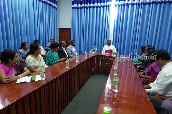 யாழ். மறைமாவட்ட ஆயரை சந்தித்த தூதுவர் குழுவினர் (Photos) | Justin Bernard Gnanapragasam Meet Delegation