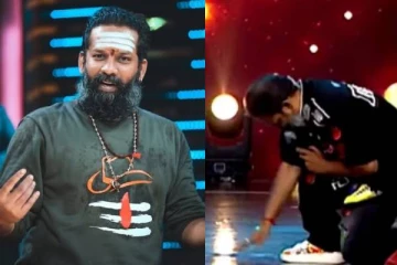 நிகழ்ச்சி மேடையில் போட்டியாளர் காலில் விழுந்த பாபா பாஸ்கர் மாஸ்டர்.. எமோஷ்னல் நிகழ்வு