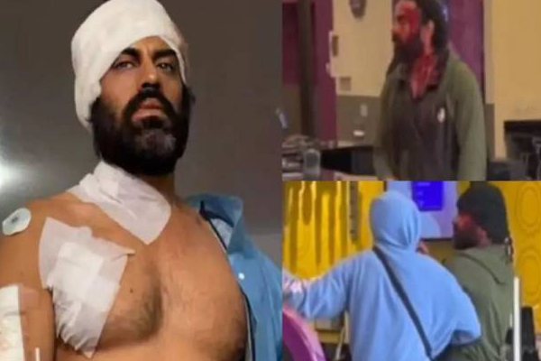 அமெரிக்காவில் பஞ்சாப் நடிகர் மீது கத்திக்குத்து தாக்குதல் நடத்திய மர்ம நபர்! | Mysterious Person Stabbed Punjabi Actor America