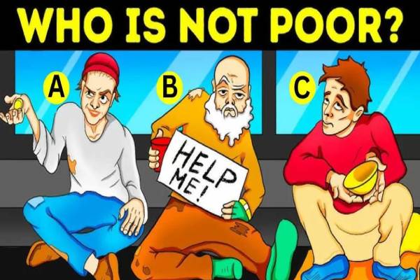 IQ Test: மாறுவேடத்தில் மறைந்திருக்கும் நபர்.. 5 வினாடிகளில் கண்டுபிடிங்க | Brain Teaser Iq Test Spot Who Is Not Poor