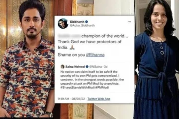 சாய்னாவுக்கு ஆபாச வார்த்தை பயன்படுத்தி டுவிட்டரில் பதில்! பெரும் சர்ச்சையில் சிக்கிய நடிகர் சித்தார்த்