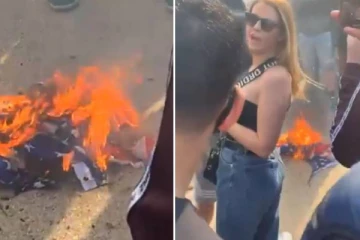 பிரித்தானியாவில் அமெரிக்க தேசிய கொடி எரிப்பு! போராட்டத்தில் குதித்த ஆயிரத்திற்கும் மேற்பட்டோர்: எதற்காக?