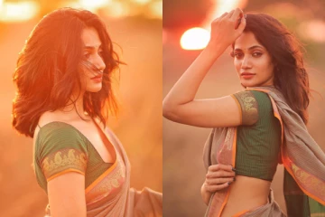 பிக்பாஸ் லாஸ்லியா சேலையில் வேற லெவல் போட்டோஷூட்.