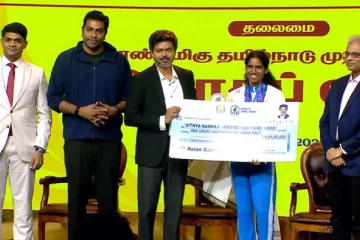 ஆசிய போட்டிகளில் பதக்கம் வென்ற வீரர், வீராங்கனைகள் - கௌரவித்த முதல்வர் விஜய்