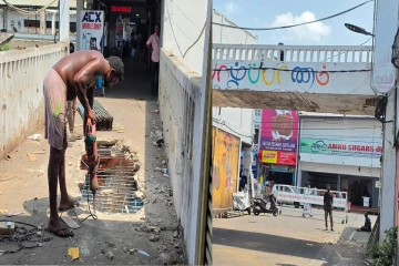யாழ். கஸ்தூரியார் வீதியில் இடிக்கப்படும் இரு மேம்பாலங்கள்