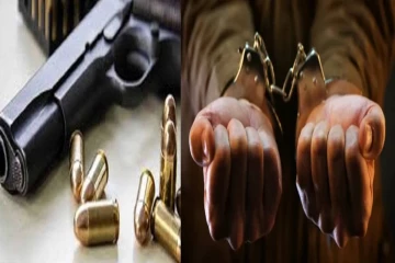 வெளிநாட்டில் தயாரிக்கப்பட்ட துப்பாக்கி, கைக்குண்டு உள்ளிட்ட ஆயுதங்களுடன் ஒருவர் கைது