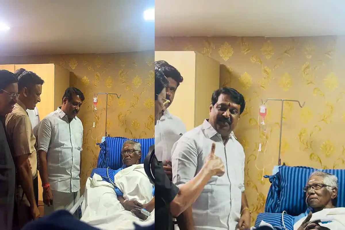 உடல் மெலிந்து எலும்பும் தோலுமாக பாரதிராஜா: வெளியான புகைப்படம் | Director Bharathiraja Photo Goes Viral உடல் மெலிந்து எலும்பும் தோலுமாக பாரதிராஜா: வெளியான புகைப்படம் | Director Bharathiraja Photo Goes Viral