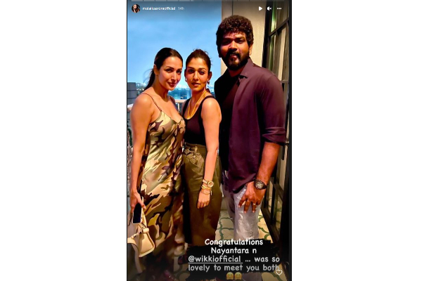 புதுமண தம்பதிகளான நயன் மற்றும் விக்கி-யை சந்தித்த பிரபல பாலிவுட் நடிகை ! லேட்டஸ்ட் புகைப்படம்.. | Malavika Met Nayan And Wiki