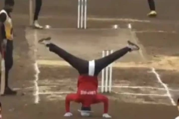 தலைகீழாக நின்றபடி Wide கொடுத்த நடுவர் - இணையத்தில் ட்ரெண்டாகும் வீடியோ!