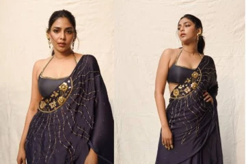 34 வயது நடிகை ஐஸ்வர்யா லட்சுமி சேலையில் அசத்தல் போட்டோஷூட்