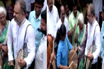 குடும்பத்துடன் பறை இசைத்து தனது விடுதலையை கொண்டாடிய பேரறிவாளன் !