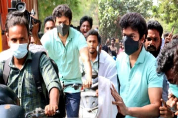 வாக்களிக்க சைக்கிள் ஓட்டி வந்த விஜய்! பெட்ரோல் டீசல் விலை உயர்வுக்கு எதிர்ப்பு?