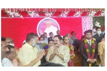 தினகரன் மகள் திருமண வரவேற்பு நிகழ்ச்சி - ஓபிஎஸ் தம்பி பங்கேற்பு