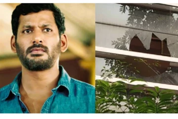 நடிகர் விஷால் வீட்டின் மீது தாக்குதல் - நள்ளிரவில் மர்ம நபர்கள் அட்டகாசம்!