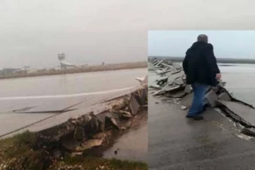 துருக்கியில் ஏற்பட்ட பெரும் நிலநடுக்கத்தால் பிளவடைந்த விமான ஓடுபாதை