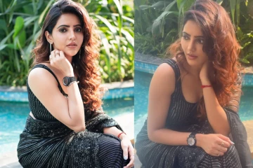 அதுல்யா ரவி கருப்பு நிற சேலையில் அழகிய போட்டோஷூட்