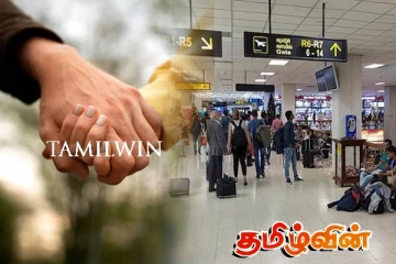 இலங்கையில் இருந்து தப்பிச் சென்ற தம்பதி விமான நிலையத்தில் கைது