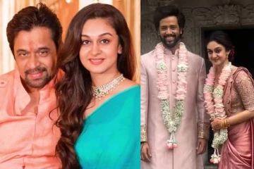 தான் கட்டிய ஆஞ்சநேயர் கோவிலில் மகளுக்கு திருமண நிச்சயதார்த்தம் செய்து வைத்த நடிகர் அர்ஜுன்! வைரலாகும் புகைப்படங்கள்