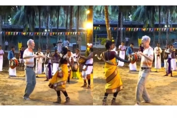 வெளிநாட்டுக்காரரையே ஆட வைத்த தமிழ் பெண்! செம்ம வைரல் வீடியோ!