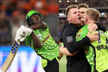 டேவிட் வார்னர், ரூதர்போர்ட் அதிரடியில் Sydney Thunder த்ரில் வெற்றி! கடைசி பந்தில் பவுண்டரி (வீடியோ)