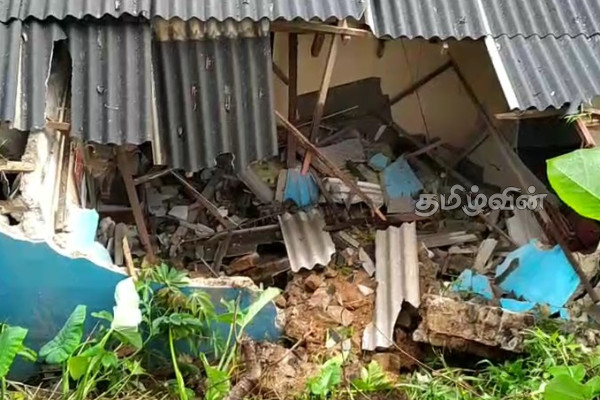 மழையால் பாதுகாப்பு சுவர் இடிந்து விழுந்து சேதம் | Rain Causes Damage To Retaining Wall Collapse
