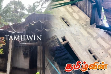 மழை அனர்த்தத்தால் யாழ்ப்பாணத்தில் இரண்டு குடும்பங்கள் பாதிப்பு