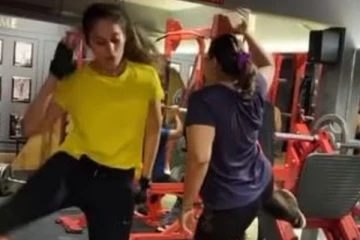 பத்தல பத்தலனு வெறித்தனமாக உடற்பயிற்சி செய்யும் ஸ்ருதிகா...யாருடன் தெரியுமா?