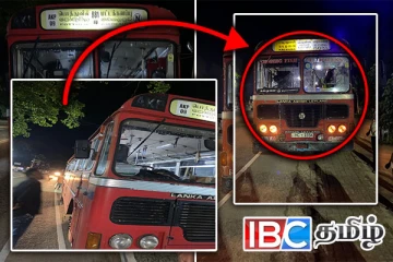 தமிழர் பிரதேசத்தில் தாக்குதலுக்குள்ளான அரச பேருந்துகள்