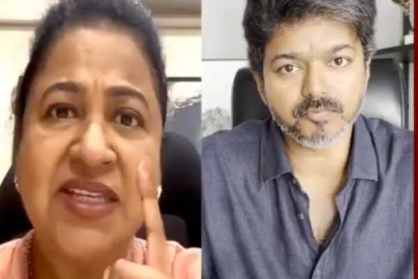 இப்போ உன் மூஞ்சியை யாராவது பார்ப்பாங்களா? நடிகை ராதிகா யாரை கலாய்க்கிறார்.. | Radhika Released Video Strongly Criticizing Vijay