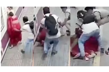 ஓடும் ரயிலை பிடிக்கும் முயற்சியில் தவறி விழுந்த 2 பெண்கள் - வைரலாகும் அதிர்ச்சி வீடியோ...!