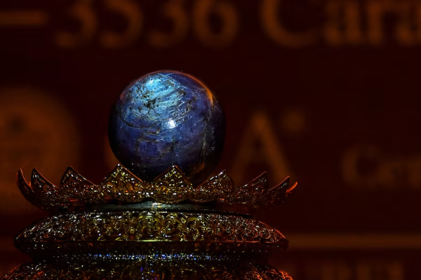 உலகின் மிகப்பெரிய அரியவகை ஊதா மாணிக்கக்கல் இலங்கையில் அறிமுகம்! | World S Largest Purple Star Sapphire In Colombo