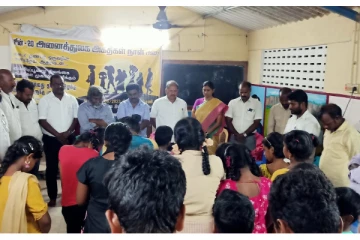 ஈழத் தமிழர் அகதிகள் முகாமில் மாணவர்களுக்கு நலத்திட்ட உதவி
