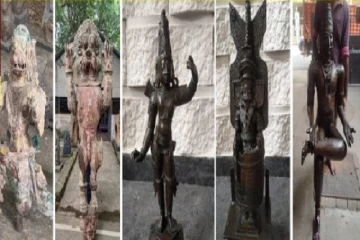 தோண்ட தோண்ட சிலைகள் -பெண் பொறியியலாளரின் வீட்டில் பரபரப்பு