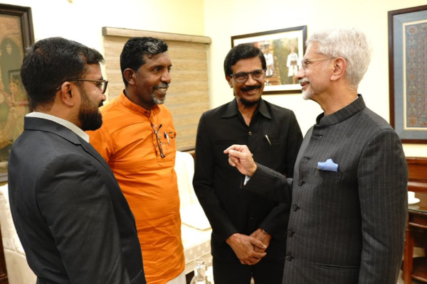 எஸ். ஜெய்சங்கரை சந்தித்த ரில்வின் சில்வா | Indian Fm Meet Jvp Secretary Tilvin Silva In Delhi